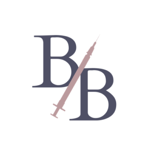 Logo of Beyond Beautiful by Melissa, depicting a stylized syringe symbolizing precision in aesthetic treatments.