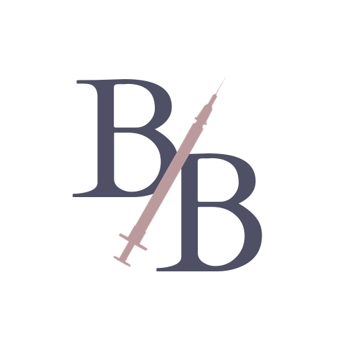 Logo of Beyond Beautiful by Melissa, depicting a stylized syringe symbolizing precision in aesthetic treatments.